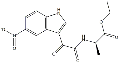 N-[[(5-Nitro-1H-indol-3-yl)carbonyl]carbonyl]-D-alanine ethyl ester,,结构式