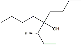 [S,(+)]-5-sec-ブチルノナン-5-オール 化学構造式