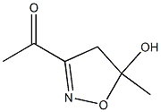 3-Acetyl-5-hydroxy-5-methyl-4,5-dihydroisoxazole Struktur