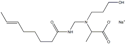 2-[N-(3-Hydroxypropyl)-N-(6-octenoylaminomethyl)amino]propionic acid sodium salt Structure