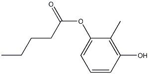 Valeric acid 3-hydroxy-2-methylphenyl ester Structure