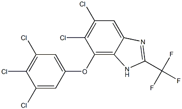 5,6-Dichloro-7-(3,4,5-trichlorophenoxy)-2-trifluoromethyl-1H-benzimidazole Structure