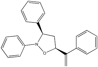 (3R,5S)-2,3-ジフェニル-5-(1-フェニルエテニル)イソオキサゾリジン 化学構造式