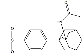 1-(4-(Methylsulfonyl)phenyl)-3-(acetylamino)adamantane,,结构式