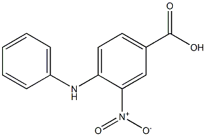 4-フェニルアミノ-3-ニトロ安息香酸 化学構造式