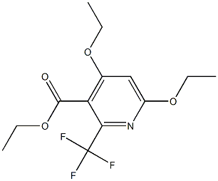 4,6-Diethoxy-2-trifluoromethylpyridine-3-carboxylic acid ethyl ester Struktur