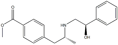 4-[(R)-2-[[(R)-2-Hydroxy-2-phenylethyl]amino]propyl]benzoic acid methyl ester,,结构式