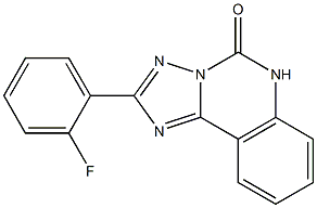 2-(2-Fluorophenyl)[1,2,4]triazolo[1,5-c]quinazolin-5(6H)-one Struktur