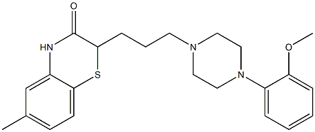 2-[3-[4-(2-Methoxyphenyl)piperazin-1-yl]propyl]-6-methyl-2H-1,4-benzothiazin-3(4H)-one,,结构式