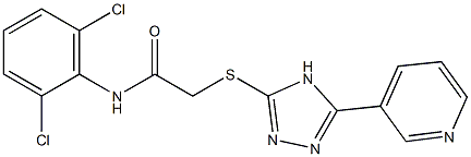 2-[[5-(3-Pyridyl)-4H-1,2,4-triazol-3-yl]thio]-2',6'-dichloroacetoanilide Structure