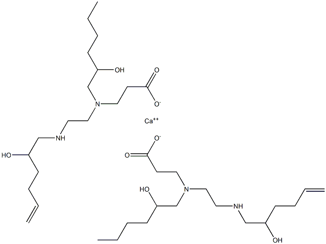  Bis[3-[N-(2-hydroxyhexyl)-N-[2-(2-hydroxy-5-hexenylamino)ethyl]amino]propionic acid]calcium salt