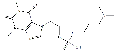 Phosphoric acid hydrogen 3-(dimethylamino)propyl 2-(1,2,3,6-tetrahydro-1,3-dimethyl-2,6-dioxo-7H-purin-7-yl)ethyl ester