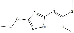 (3-Ethylthio-1H-1,2,4-triazol-5-yl)imidodithiocarbonic acid dimethyl ester,,结构式