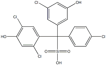  (4-Chlorophenyl)(3-chloro-5-hydroxyphenyl)(2,5-dichloro-4-hydroxyphenyl)methanesulfonic acid