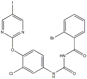 1-(2-Bromobenzoyl)-3-[4-[(5-iodo-2-pyrimidinyl)oxy]-3-chlorophenyl]urea Struktur