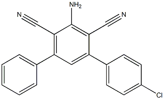 2-Amino-4-(4-chlorophenyl)-6-phenylisophthalonitrile Structure