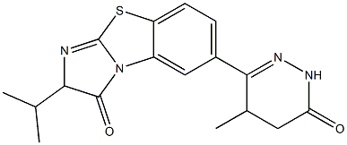 4,5-Dihydro-5-methyl-6-[(2,3-dihydro-2-isopropyl-3-oxoimidazo[2,1-b]benzothiazol)-6-yl]pyridazin-3(2H)-one Struktur