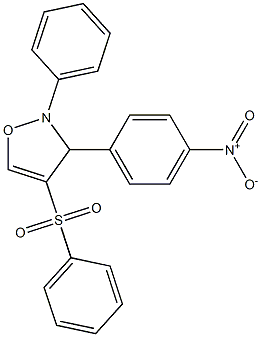 2-Phenyl-3-(4-nitrophenyl)-4-(phenylsulfonyl)-4-isoxazoline Structure