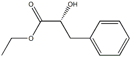 (2R)-2-ヒドロキシ-3-フェニルプロピオン酸エチル 化学構造式