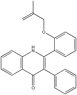 2-[2-(2-Methyl-2-propenyloxy)phenyl]-3-phenylquinolin-4(1H)-one,,结构式