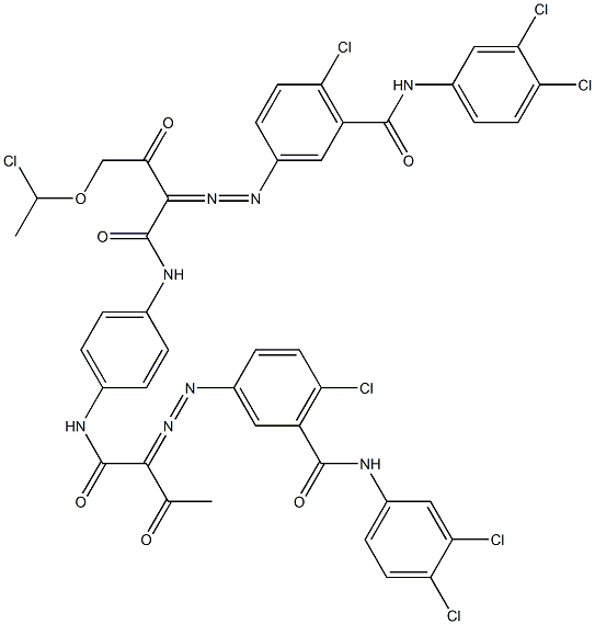 3,3'-[2-[(1-Chloroethyl)oxy]-1,4-phenylenebis[iminocarbonyl(acetylmethylene)azo]]bis[N-(3,4-dichlorophenyl)-6-chlorobenzamide]|