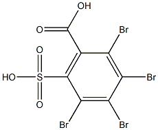 2,3,4,5-テトラブロモ-6-スルホ安息香酸 化学構造式