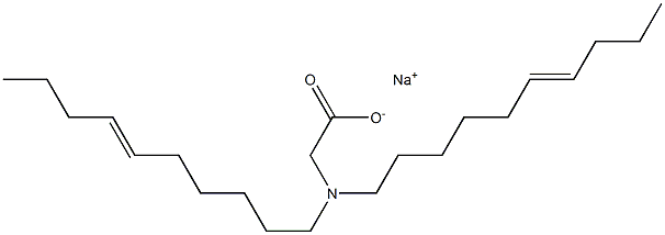 N,N-Di(6-decenyl)glycine sodium salt Structure