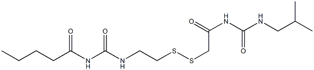 1-Pentanoyl-3-[2-[[(3-isobutylureido)carbonylmethyl]dithio]ethyl]urea,,结构式