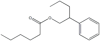 Hexanoic acid 2-phenylpentyl ester,,结构式