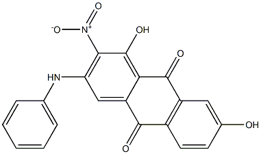 2-Anilino-4,6-dihydroxy-3-nitroanthraquinone Structure