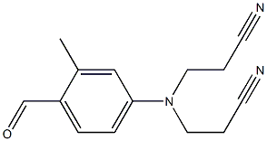 2-Methyl-4-[N,N-di(2-cyanoethyl)amino]benzaldehyde,,结构式