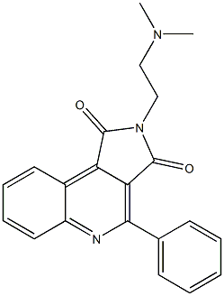 2-[2-(Dimethylamino)ethyl]-4-phenyl-2H-pyrrolo[3,4-c]quinoline-1,3-dione,,结构式