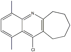 7,8,9,10-Tetrahydro-11-chloro-1,4-dimethyl-6H-cyclohepta[b]quinoline,,结构式