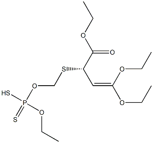 ジチオりん酸O,O-ジエチルS-[1,2-ビス(エトキシカルボニル)エチルチオ]メチル 化学構造式