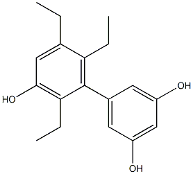 2',5',6'-Triethyl-1,1'-biphenyl-3,3',5-triol Structure