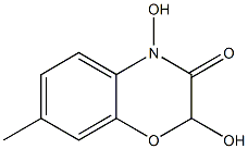 3,4-Dihydro-2,4-dihydroxy-7-methyl-2H-1,4-benzoxazin-3-one 结构式