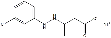 3-[2-(m-Chlorophenyl)hydrazino]butyric acid sodium salt 结构式