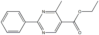 2-フェニル-4-メチルピリミジン-5-カルボン酸エチル 化学構造式