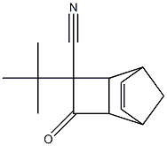 3-Oxo-4-tert-butyltricyclo[4.2.1.02,5]non-7-ene-4-carbonitrile Struktur