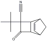 3-Oxo-4-tert-butyltricyclo[4.2.1.02,5]non-7-ene-4-carbonitrile Structure