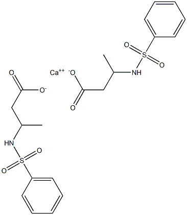 Bis[3-(phenylsulfonylamino)butanoic acid]calcium salt Structure