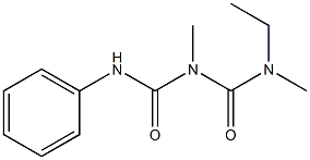 1-(フェニル)-3-メチル-5-メチル-5-エチルビウレト 化学構造式