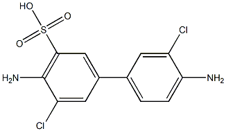 4,4'-Diamino-3,3'-dichlorobiphenyl-5-sulfonic acid Structure