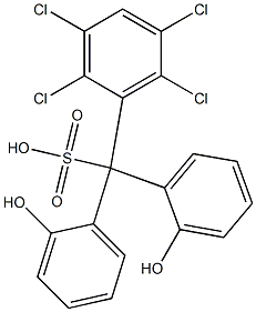 (2,3,5,6-Tetrachlorophenyl)bis(2-hydroxyphenyl)methanesulfonic acid Structure