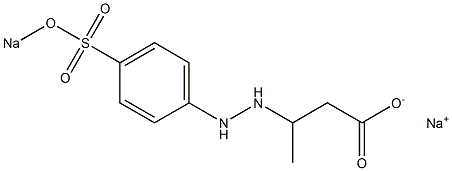 3-[2-(p-Sodiooxysulfonylphenyl)hydrazino]butyric acid sodium salt Struktur