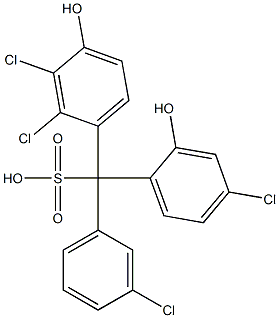(3-Chlorophenyl)(4-chloro-2-hydroxyphenyl)(2,3-dichloro-4-hydroxyphenyl)methanesulfonic acid