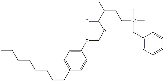 N,N-Dimethyl-N-benzyl-N-[3-[[(4-octylphenyloxy)methyl]oxycarbonyl]butyl]aminium Structure