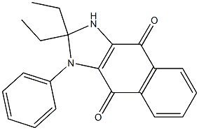 2,2-Diethyl-2,3-dihydro-1-(phenyl)-1H-naphth[2,3-d]imidazole-4,9-dione 结构式