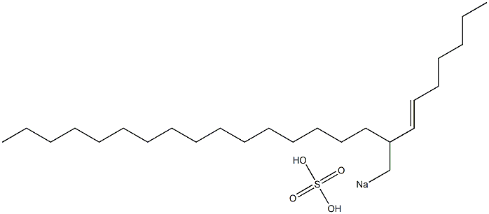 Sulfuric acid 2-(1-heptenyl)octadecyl=sodium ester salt 结构式