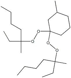 3-Methyl-1,1-bis(1-ethyl-1-methylpentylperoxy)cyclohexane,,结构式
